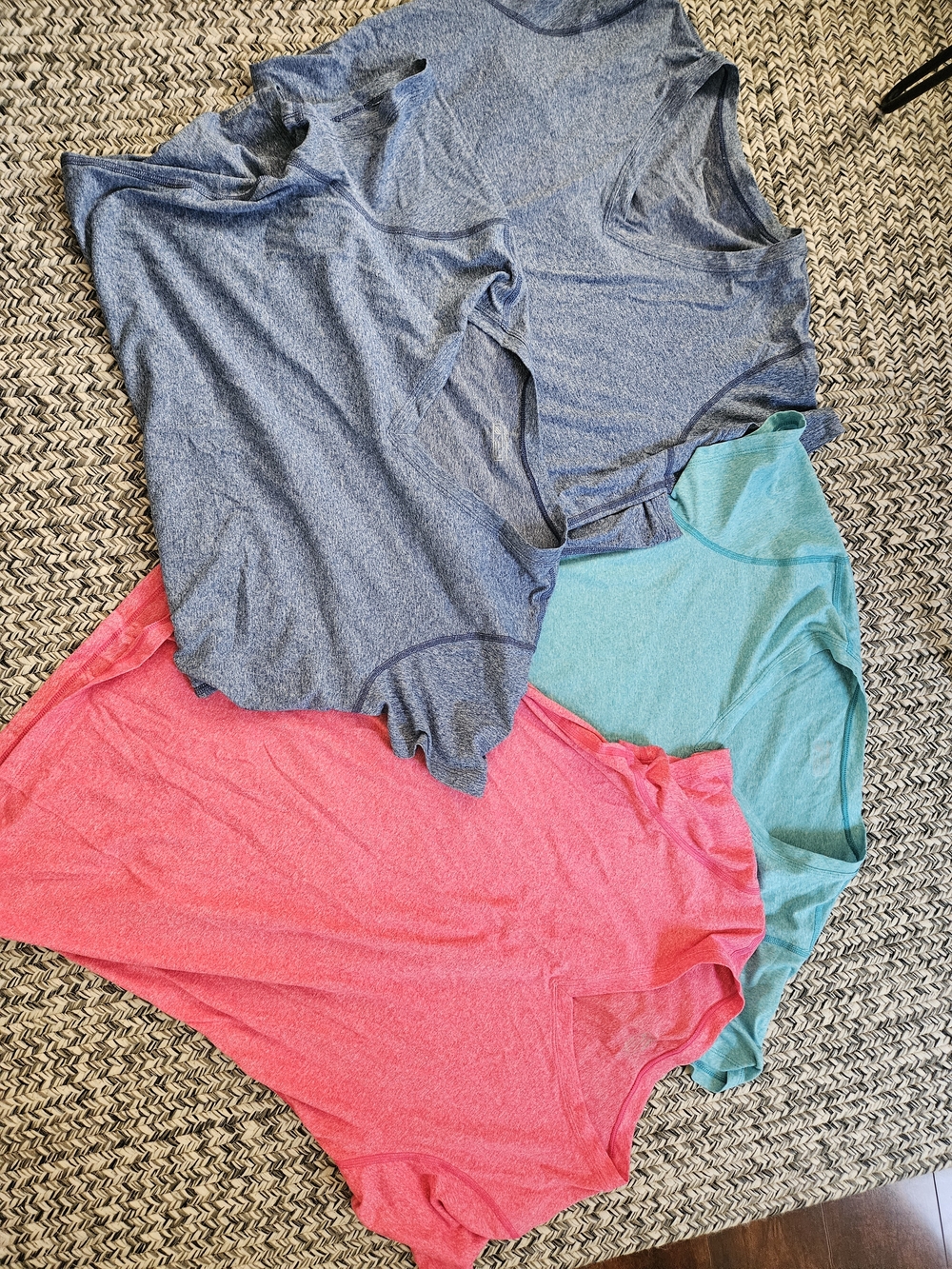4-Pack Lightweight Crew Neck Tees - Gray, Teal, Coral